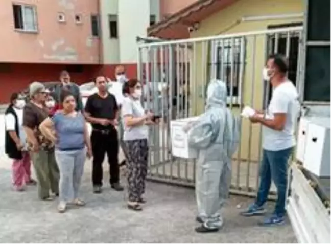 Karantina bölgesinde 213 eve gıda kolisi desteği