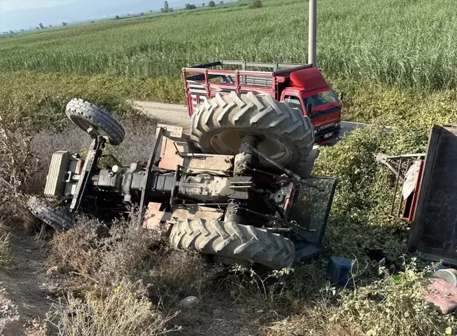 Bursa'da traktör devrildi: 1 ölü, 1 yaralı