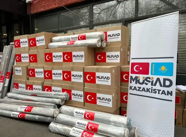 MÜSİAD, Kazakistan'da Sel Felaketinden Etkilenen Bölgelere Yardım Gönderdi