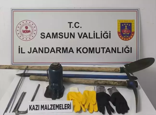 Samsun'da Kaçak Kazı Yapan 2 Şüpheli Suçüstü Yakalandı