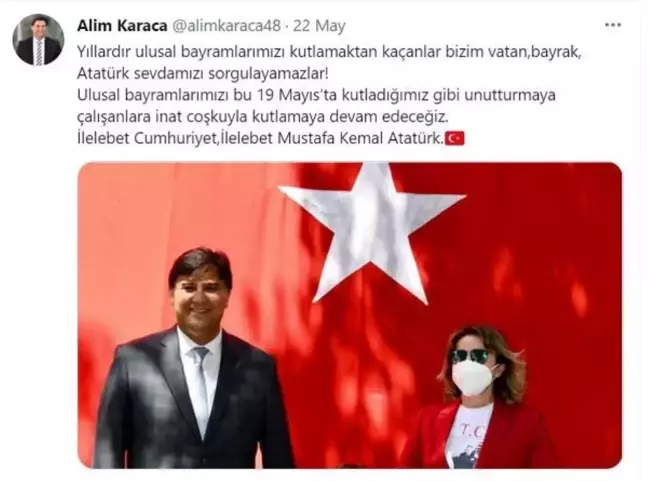 FETHİYE'DE BAŞKANDAN 'TÜRK BAYRAĞI DAĞITMA' AÇIKLAMASI