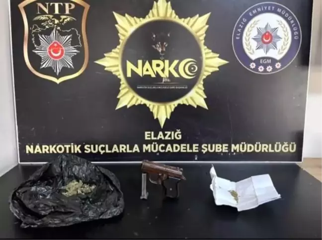 Elazığ'da NARKOGÜÇ Operasyonunda Uyuşturucu ve Silah Ele Geçirildi