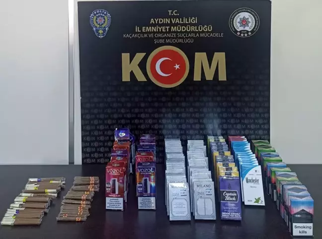 Aydın'da Kaçak Sigara ve İçki Operasyonu