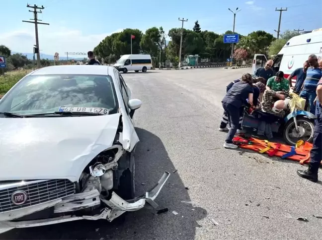 Manisa'da otomobille motosiklet çarpıştı: 1 yaralı