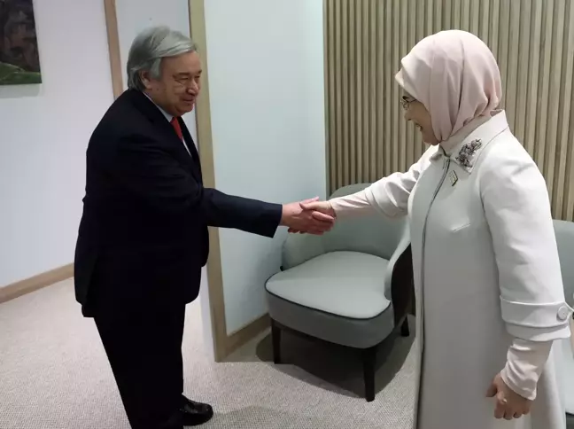 Emine Erdoğan, BM Genel Sekreteri Guterres ile görüştü