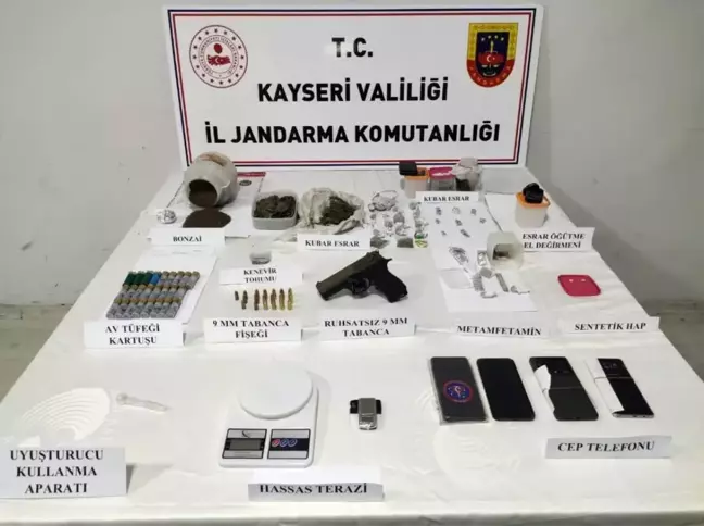 Kayseri'de Uyuşturucu Operasyonu: 856 Gram Uyuşturucu Madde Ele Geçirildi