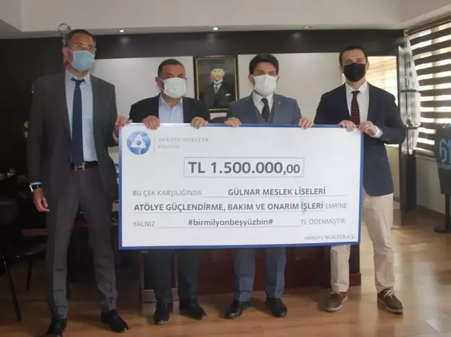 Akkuyu Nükleer AŞ'den Gülnar'daki meslek liselerine 1,5 milyon liralık bağış