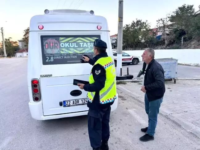 Edirne'de Okul Servis Araçlarına Yoğun Denetim