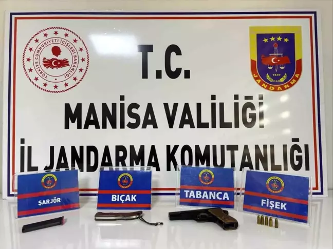 Manisa'da Şüpheli Kişiden El Yapımı Tabanca ve Mermi Ele Geçirildi