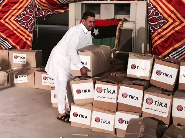 Tika'dan Libyalı Terör Mağduru Göçmen Ailelere Gıda Yardımı