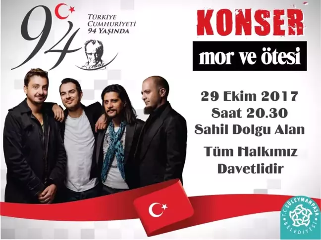 Cumhuriyet'in 94. Yılı Mor ve Ötesi Konseri ile Kutlanacak