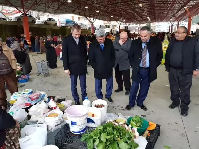 Yığılca'da Başkanlar Pazar Yerini Gezdi