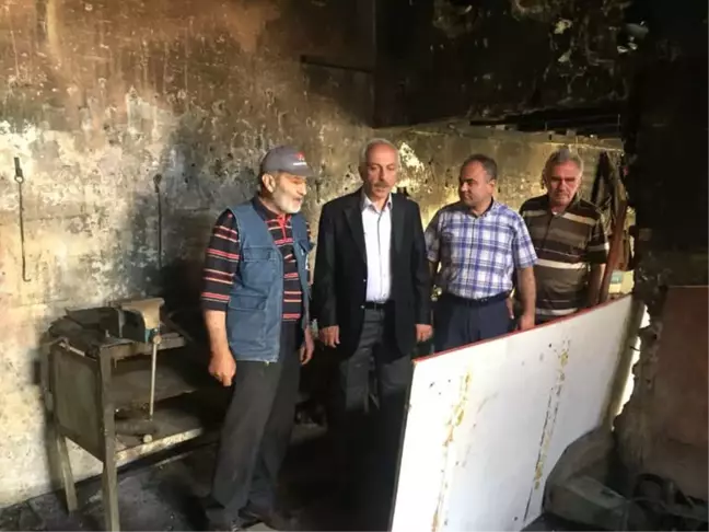 Başkan Gül'den İşyeri Yanan Esnafa Ziyaret
