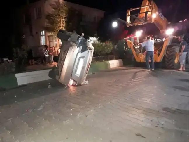 Bayramiç'te iki otomobil çarpıştı: 1 yaralı