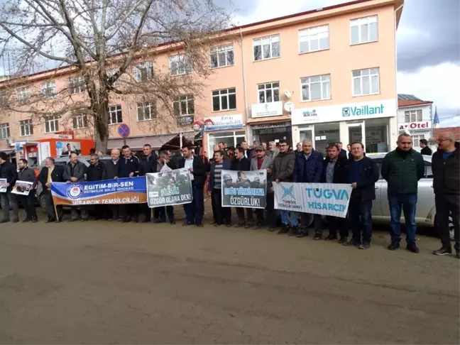 Hisarcık'ta STK'lardan Doğu Türkistan'da yaşanan zulme karşı ortak basın açıklaması