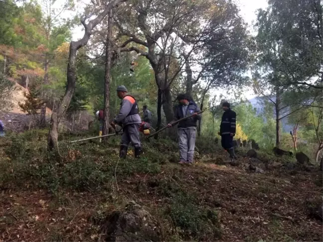 Alanya'daki mezarlıklarda 86 kişilik ekiple temizlik