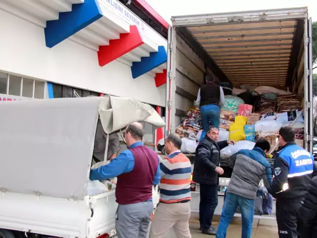 Ödemişlilerin yardımları yola çıktı