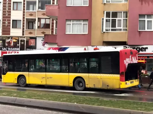 Üsküdar'da İETT otobüsünde yangın paniği