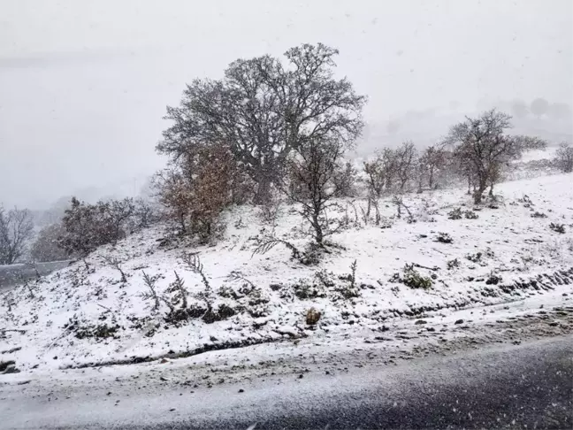 Kula'nın yüksek kesimlerinde kar yağışı etkili oluyor