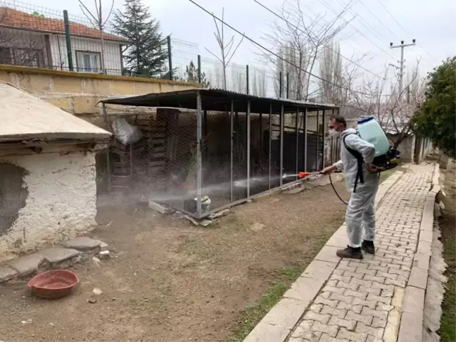 Keskin ilçesi Korona virüse karşı dezenfekte ediliyor