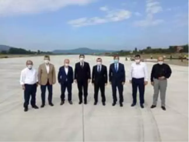 Zonguldak Havalimani pist çalışmaları yerinde incelendi