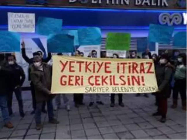 Sarıyer Belediyesi işçilerinden toplu sözleşme protestosu