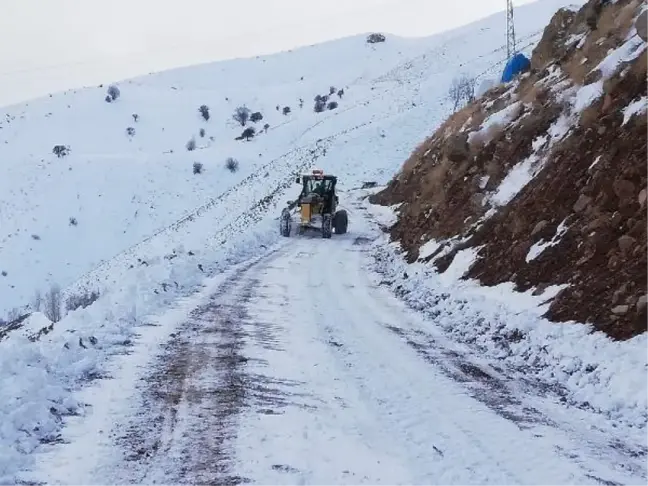 Çatak yolu kar ve tipi nedeniyle trafiğe kapatıldı