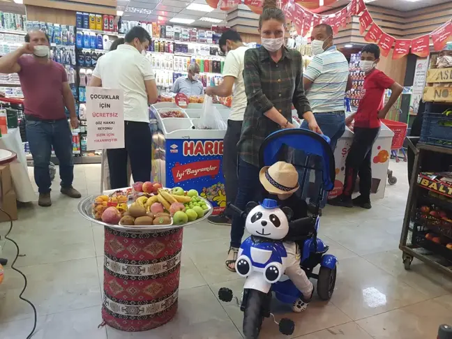 Son dakika... Gaziantep'te bir market çocuklar için 