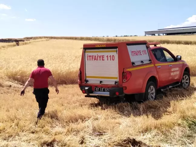 Buğday ve arpa tarlalarında korkutan yangın