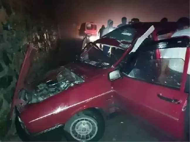 Üzerine taş düşen otomobille duvara çarptığı kazada öldü