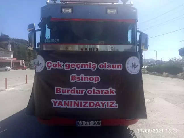 Burdur Belediyesinden Sinop'a yardım tırı