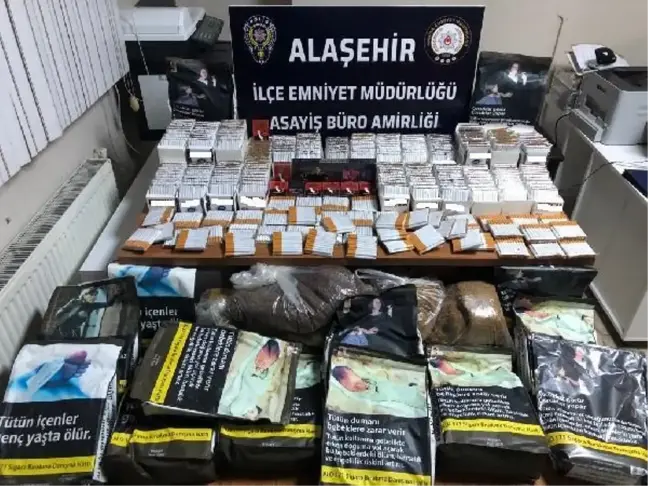 Alaşehir'de kaçak tütün operasyonu