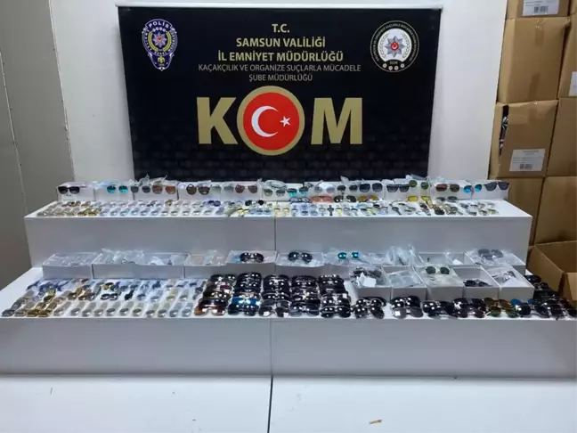 Samsun'da gümrük kaçağı güneş gözlüğü ve kol saatlerine el kondu