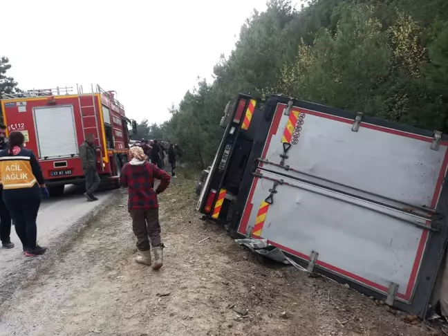 Son dakika haberi | Çanakkale'de devrilen kamyonun sürücüsü yaralandı, babası öldü