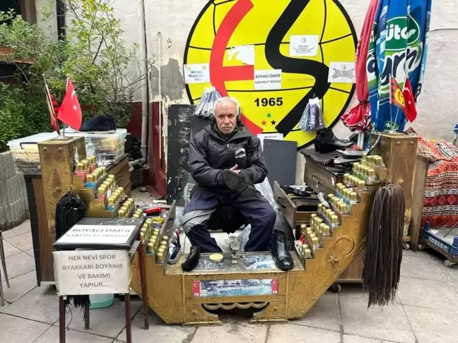 25 yıllık ayakkabı boyacısının kış mevsiminde işi daha zor