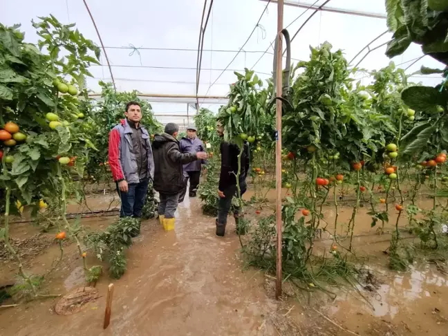 'Kırmızı kodlu' Kumluca'da dereler taştı, seralar su altında kaldı
