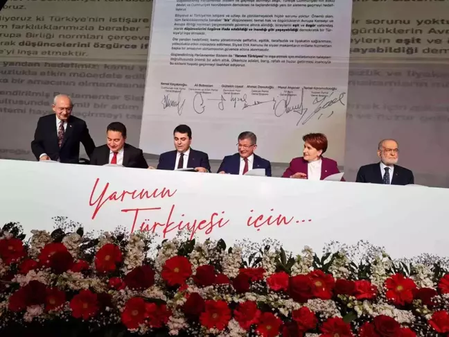 6 muhalefet partisinin 'Güçlendirilmiş Parlamenter Sistem Mutabakat Metni' açıklandı