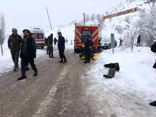 Konya'da otomobil dereye uçtu: 1 ölü, 1 yaralı