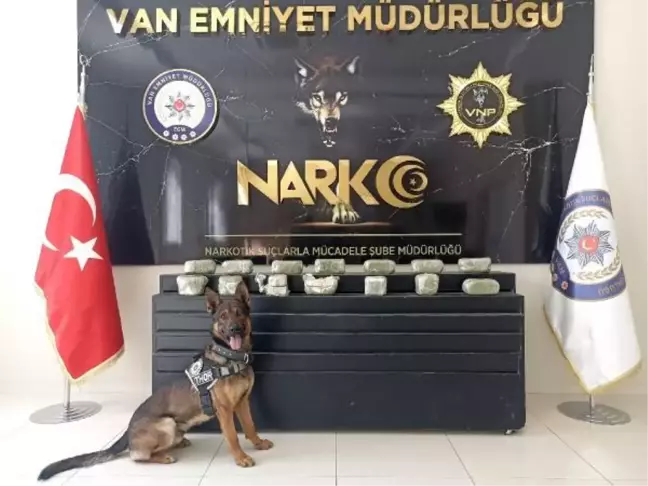 Van'da araçtaki 15 kilo eroini 'Thor' buldu