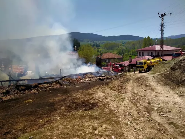 Kastamonu'da iki ev ve samanlık alevlere teslim oldu