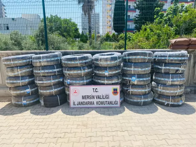 Son dakika haber! Mersin'de iş yerinden damlama sulama borusu çalan 2 şüpheli tutuklandı