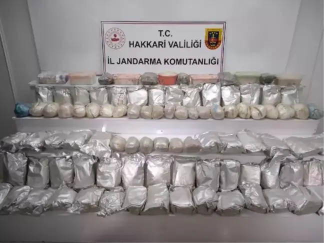 Yüksekova kırsalında 100 kilogram uyuşturucu ele geçirildi