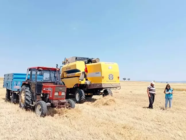 Kütahya haber... Aslanapa'da biçerdöver kontrolleri