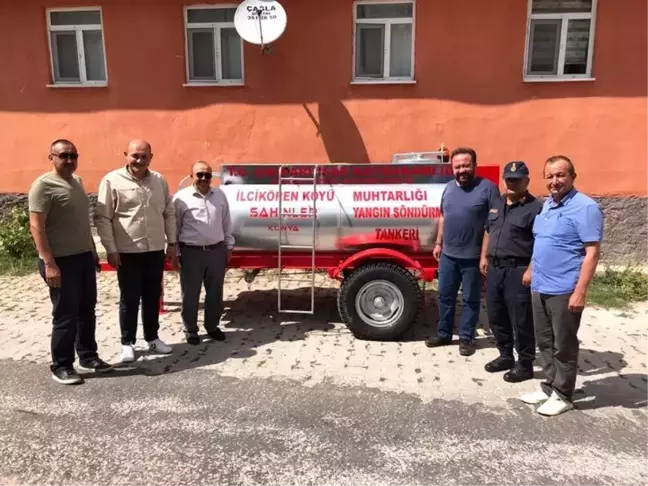 Kütahya haberi | Çavdarhisar İlcikören köyüne Devlet-vatandaş işbirliğiyle köye yangın söndürme tankeri