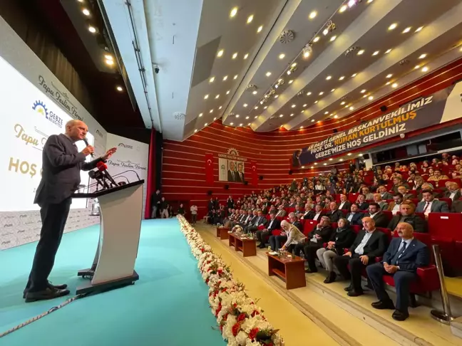 Kocaeli haberi: AK Parti Genel Başkanvekili Kurtulmuş, Kocaeli'de tapu dağıtım törenine katıldı Açıklaması