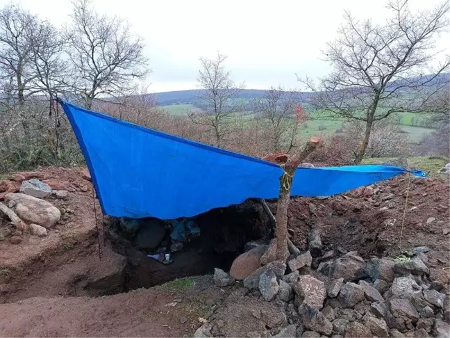 Savaştepe'de kaçak kazı yapan 3 şahsa operasyon