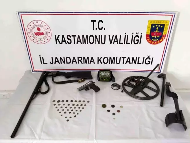Kastamonu'da 47 adet sikke ele geçirildi: 2 gözaltı