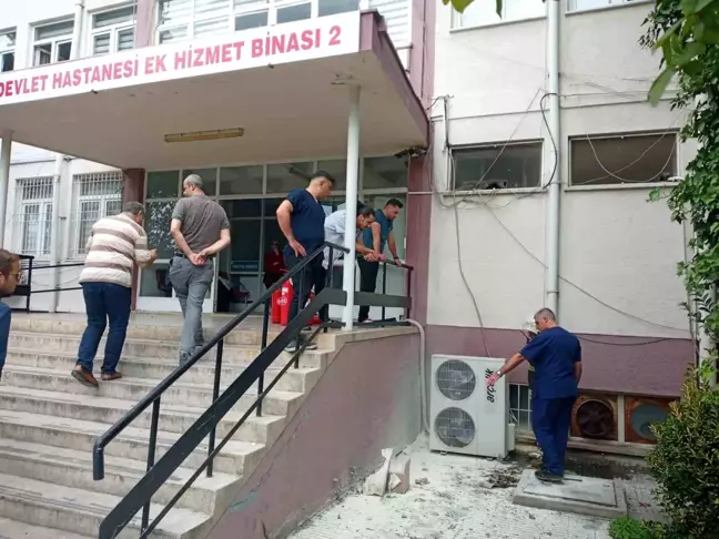 Aydın Devlet Hastanesi'nde Klima Motoru Yangını