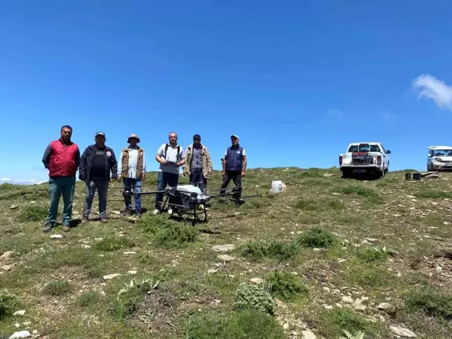 Manisa Büyükşehir Belediyesi, Salihli'de Drone ile Çekirge İlaçlaması Yaptı