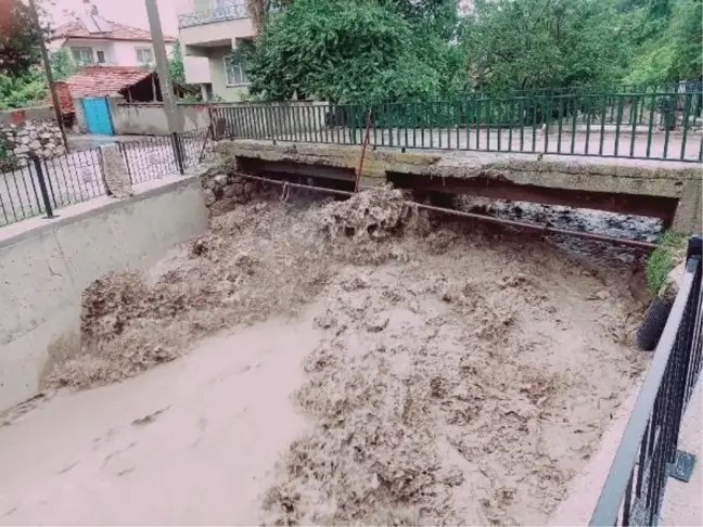 Çorum'un Boğazkale ilçesinde sel baskını